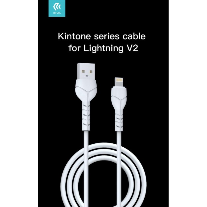 Kintone Cavo Lightning Apple 5V 2.1A 1M Carica e dati Bianco Kintone Cavo Lightning Apple 5V 2.1A 1M Carica e dati Bianco
