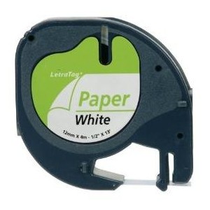 BK-White 12mmX4m for DYMO-Letratag 2000,LT100H,QX50S0721520