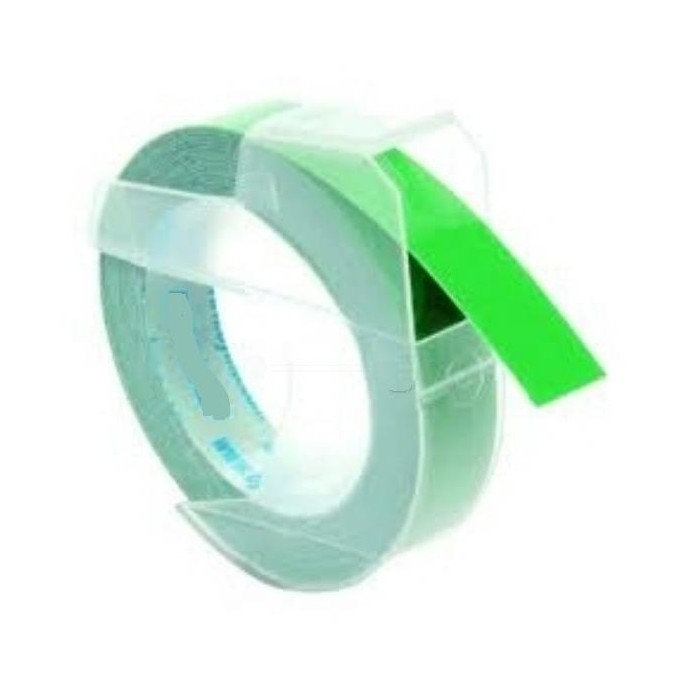 Verde compa Dymo Junior/Omega Nastro a relievo 3D-9MMx3M Verde compa Dymo Junior/Omega Nastro a relievo 3D-9MMx3M