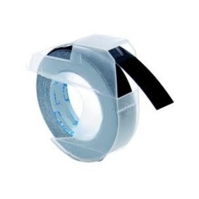 Black compa Dymo Junior/Omega Nastro a relievo 3D-9MMx3M Black compa Dymo Junior/Omega Nastro a relievo 3D-9MMx3M
