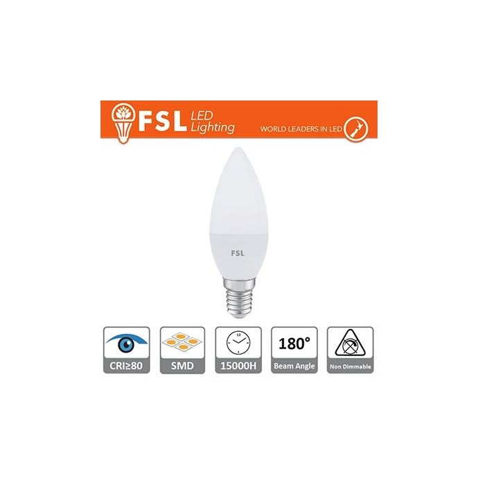 Lampada Oliva - 5,5W 3000K E14 Lampada Oliva - 5,5W 3000K E14