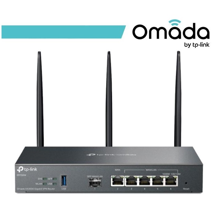 Omada Router VPN Multi WAN - Wi-Fi 6 AX3000 - ER706W Omada Router VPN Multi WAN - Wi-Fi 6 AX3000 - ER706W