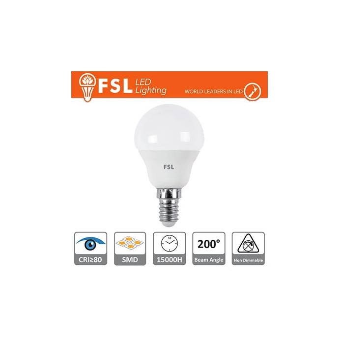 Lampada Sfera - 5,5W 6500K E14 Lampada Sfera - 5,5W 6500K E14