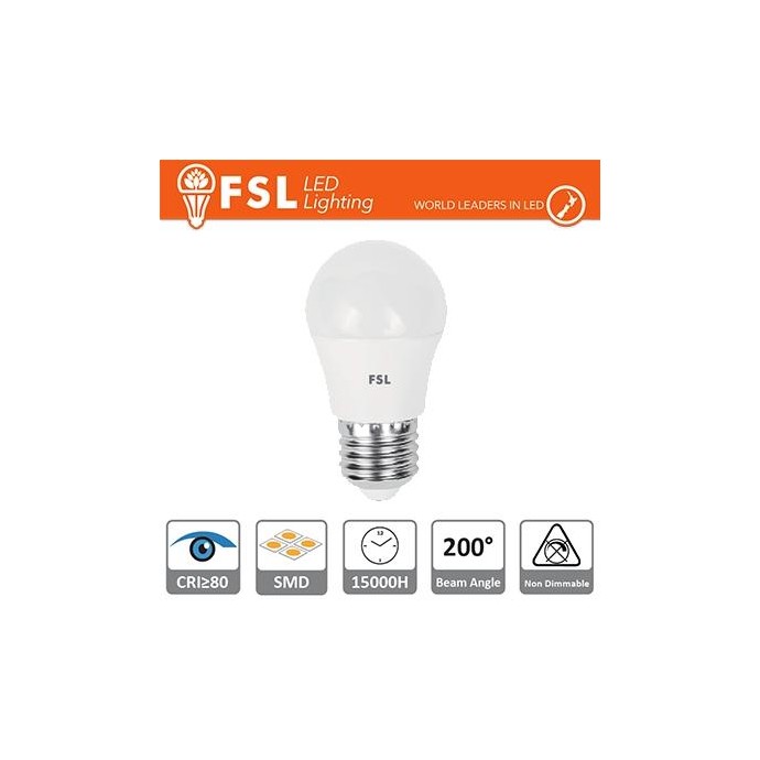 Lampada Sfera - 5,5W 6500K E27 Lampada Sfera - 5,5W 6500K E27