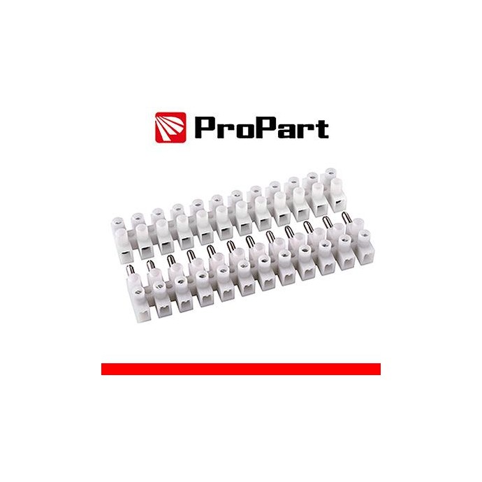 Morsettiera bianc 24 poli 10A -10mm2 mas-fem 380V stecca10pz Morsettiera bianc 24 poli 10A -10mm2 mas-fem 380V stecca10pz