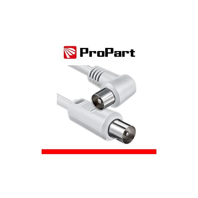 Cavo antenna TV IEC 2M SP dr. -SP 90° BIANCO Cavo antenna TV IEC 2M SP dr. -SP 90° BIANCO