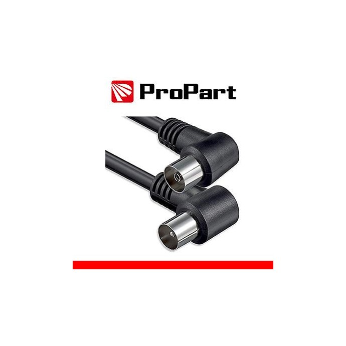 Cavo antenna TV IEC 5M SP-PR 90° NERO
