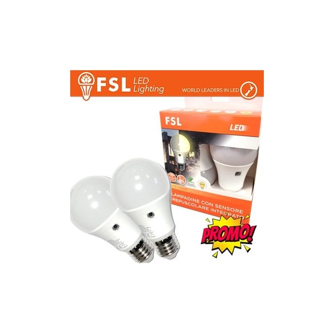 Lampada Goccia SensoreCrepusco: Confezione PROMO 2PACK 3000K Lampada Goccia SensoreCrepusco: Confezione PROMO 2PACK 3000K
