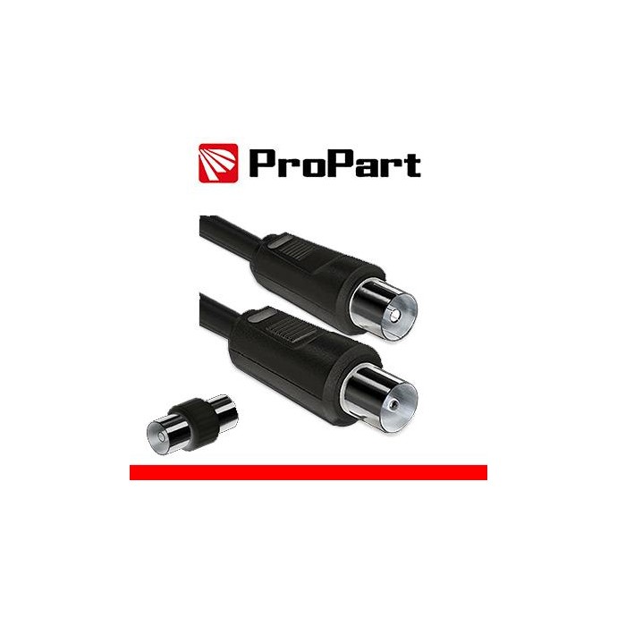 Cavo antenna TV IEC 2M SP-PR + ADATTAT. SP-SP NERO Cavo antenna TV IEC 2M SP-PR + ADATTAT. SP-SP NERO