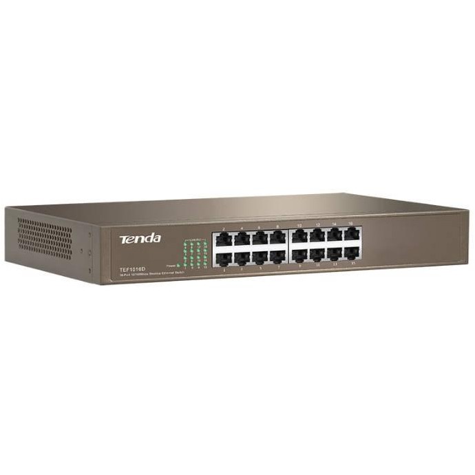 Tenda Switch 16 Porte 10/100 Metal case rack mountable PnP Tenda Switch 16 Porte 10/100 Metal case rack mountable PnP