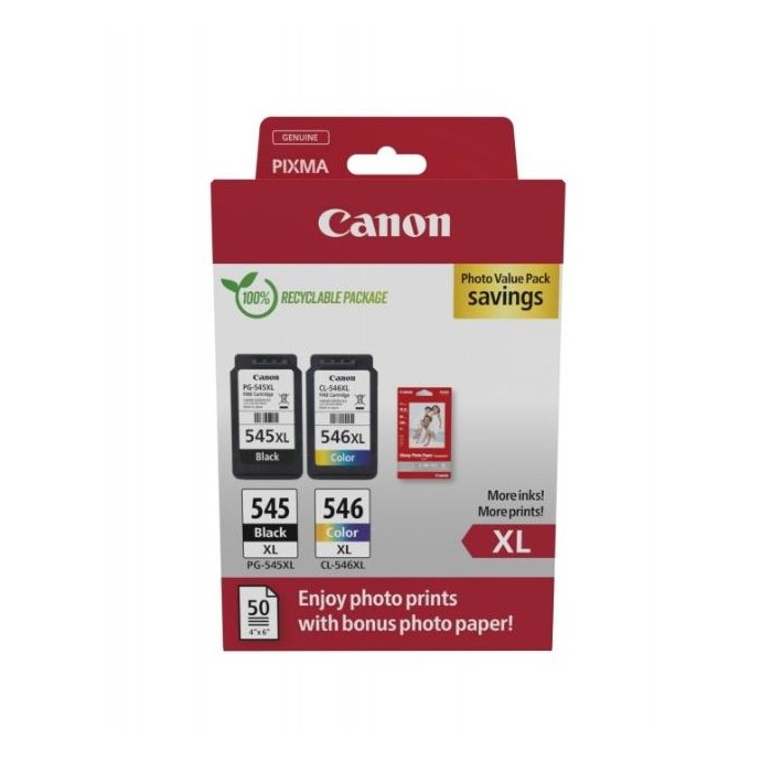 CARTUCCE ORIGINALE CANON MULTIPACK PG545XL/CL546XL 8286B011 CARTUCCE ORIGINALE CANON MULTIPACK PG545XL/CL546XL 8286B011