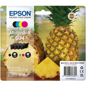 CARTUCCE ORIGINALE EPSON 604 MULTIPACK NERO E COLORI ANANAS 