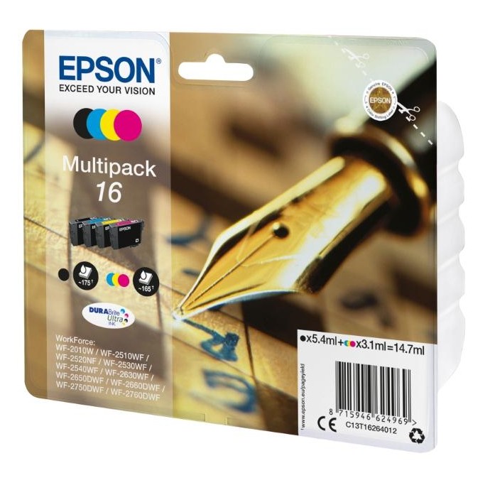 CARTUCCE ORIGINALE EPSON MULTIPACK 16 PENNA/CRUCIVERBA