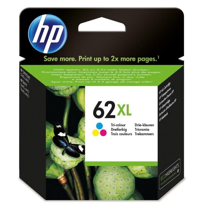 CARTUCCE ORIGINALE HP 62XL TRI-COLOR