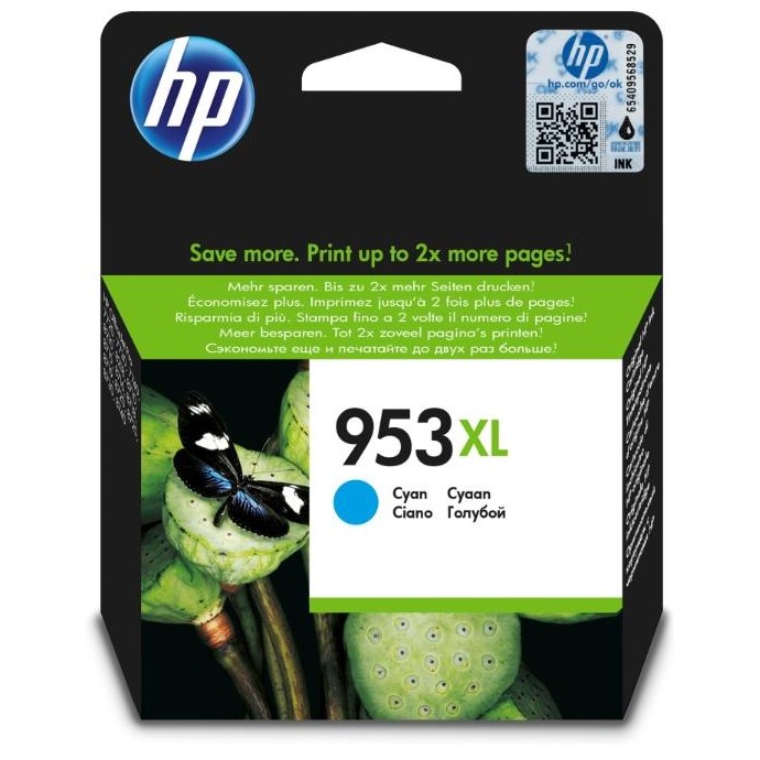 CARTUCCE ORIGINALE HP 953XL CYAN ALTA CAP CARTUCCE ORIGINALE HP 953XL CYAN ALTA CAP