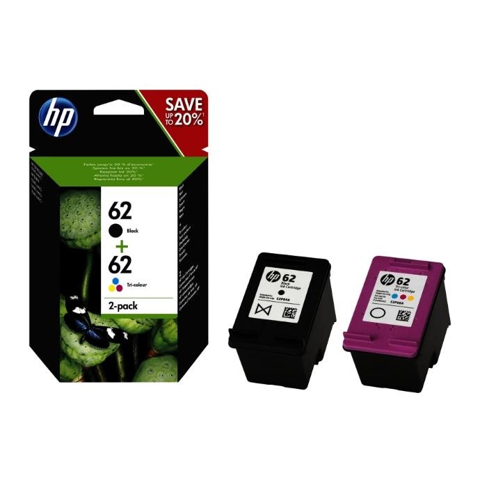 CARTUCCE ORIGINALE HP MULTIPACK NERO E COLORE HP 62 CARTUCCE ORIGINALE HP MULTIPACK NERO E COLORE HP 62