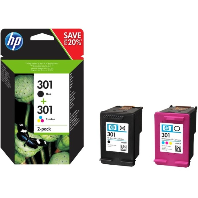 CARTUCCE ORIGINALE HP MULTIPACK NERO E COLORE HP 301 CARTUCCE ORIGINALE HP MULTIPACK NERO E COLORE HP 301