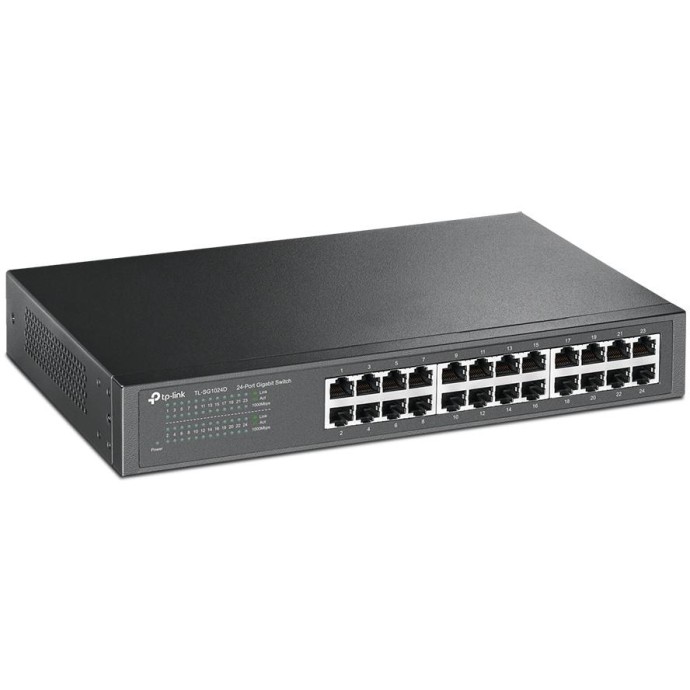 Switch 24 porte Gigabit in acciaio TP-Link TL-SG1024D Switch 24 porte Gigabit in acciaio TP-Link TL-SG1024D