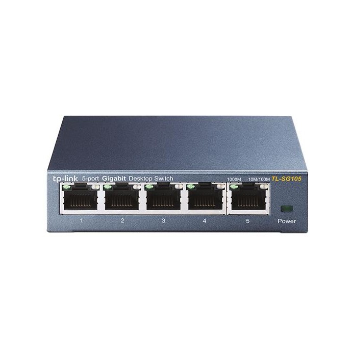 Switch 5 Porte Gigabit Plug & Play case in acciaio TL-SG105a