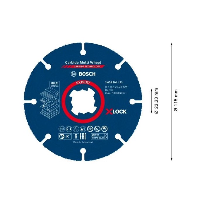2608901192,disco da taglio universale Multi Wheel 115 mm