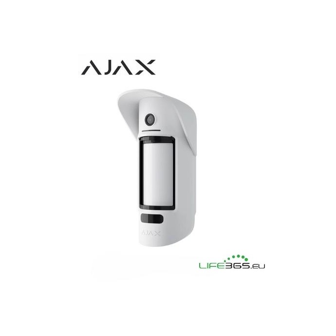 Ajax Sensore di movimento da esterno con fotocamera (MotionCam) da esterno bianc