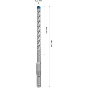 2608900088,Punta SDS plus-7X  8x100x165 mm