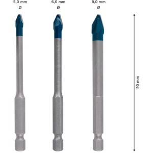 2608900595,Set punte per piastrelle HardCeramic, 3pz 