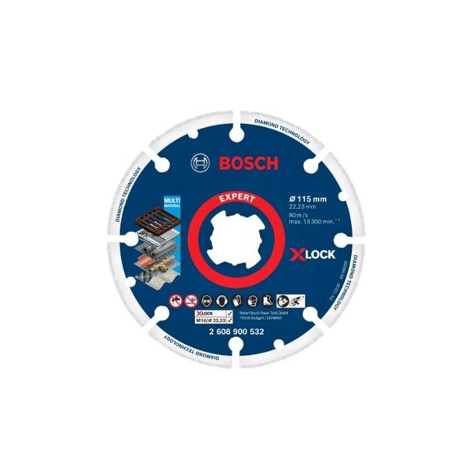 2608900532,X-LOCK disco diamantato per metallo 115 mm