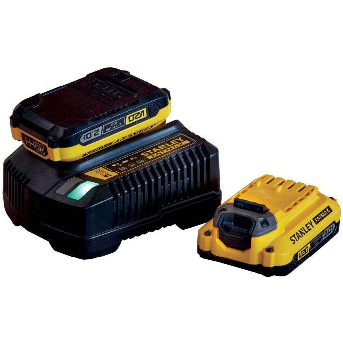 SFMCB12D2-QW,SET 2 BATTERIE 18V 2.0 AH + CARICABATTERIA 