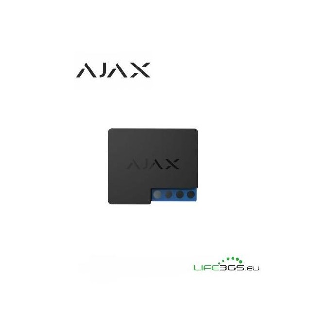 Ajax WallSwitch Relè di potenza per controllo remoto alimentazione AC nero