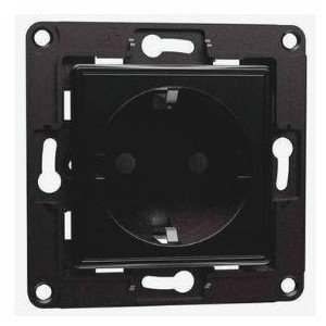 Shelly Wall Socket 1, Presa a muro EU/Schuko Nera