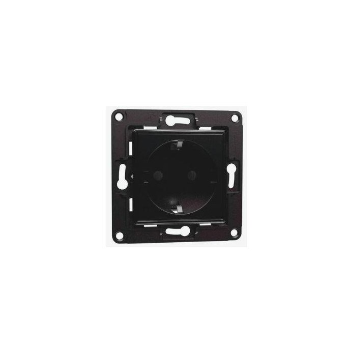 Shelly Wall Socket 1, Presa a muro EU/Schuko Nera