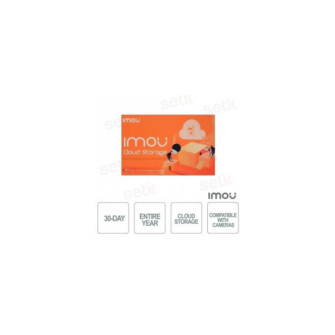 Imou New Cloud Storage Plus - Abbonamento Cloud 30gg per un anno Imou New Cloud Storage Plus - Abbonamento Cloud 30gg per un anno