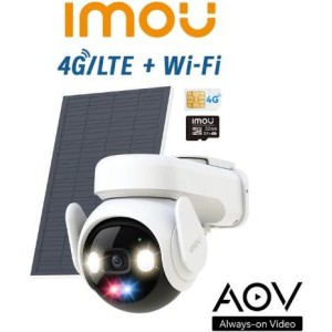 Imou Telecamera AOV PT a batteria 5Mp 3K Kit Wi-FI + 4G con SIM inclusa