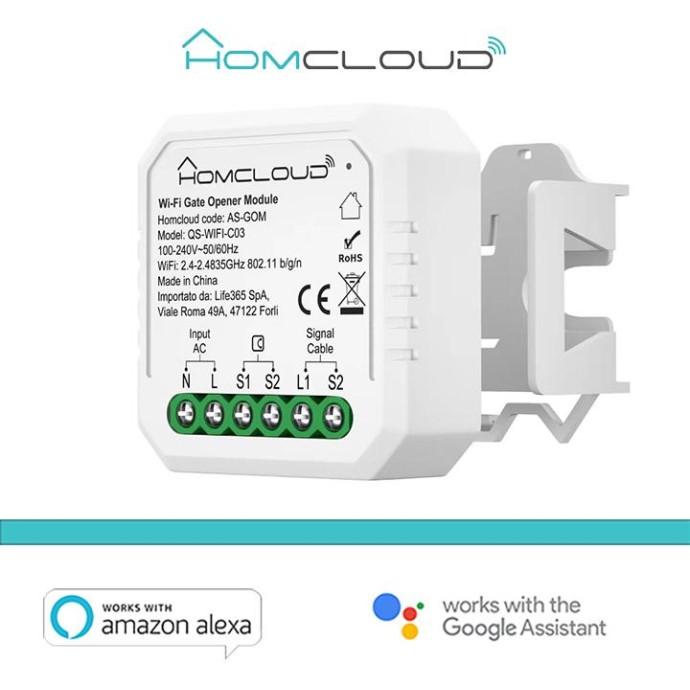 Modulo Cancelli/Garage ed Elettroserrature Wi-Fi 1CH incasso Modulo Cancelli/Garage ed Elettroserrature Wi-Fi 1CH incasso