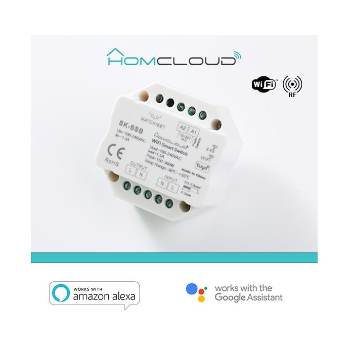 Modulo Smart Pulsante 220V AC 1CHx1.5A Wi-Fi+RF 2.4G Modulo Smart Pulsante 220V AC 1CHx1.5A Wi-Fi+RF 2.4G