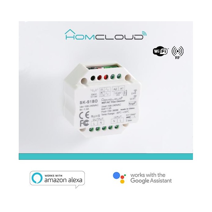 Modulo Smart Dimmer 220V AC Triac 1CHx1.5A Wi-Fi+RF 2.4G Modulo Smart Dimmer 220V AC Triac 1CHx1.5A Wi-Fi+RF 2.4G