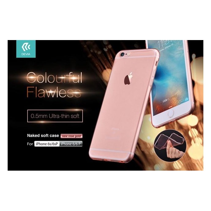 Cover TPU Slim 0.5 mm Morbida Per iPhone 6/6S Rosa