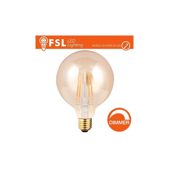 Lampada Globo Filamento Ambra Ø12,5cm - 8W E27 800LM DIMMER Lampada Globo Filamento Ambra Ø12,5cm - 8W E27 800LM DIMMER