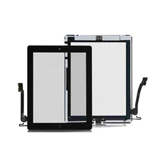 Touch Panel con Pulsante e adesivo per iPad 4 Nero AAA+ Touch Panel con Pulsante e adesivo per iPad 4 Nero AAA+
