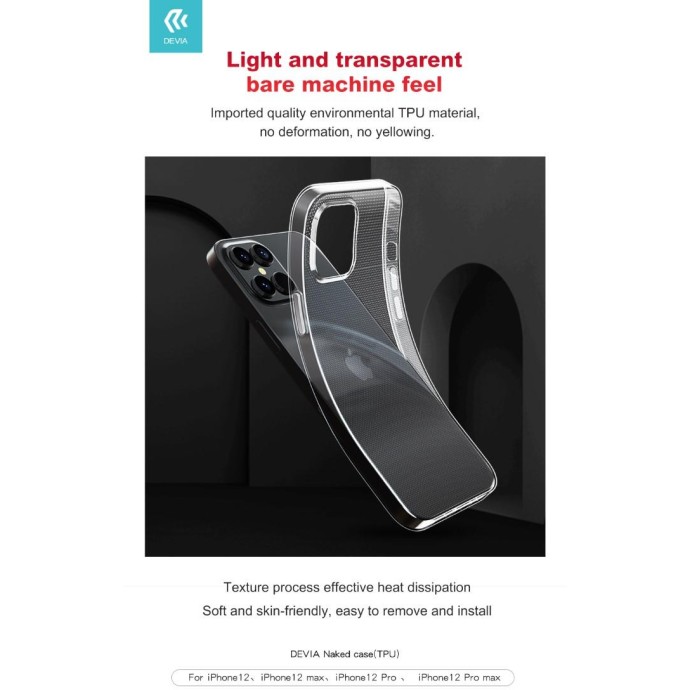 Cover protettiva trasparente morbida per iPhone 12 & 12 Pro Cover protettiva trasparente morbida per iPhone 12 & 12 Pro