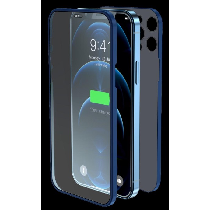 Cover & Vetro Totale protezione per iPhone 12 Pro Blu Cover & Vetro Totale protezione per iPhone 12 Pro Blu