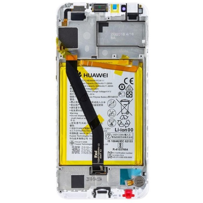 Lcd per Huawei Y6 2018 Con Batteria Service Pack Bianco Lcd per Huawei Y6 2018 Con Batteria Service Pack Bianco