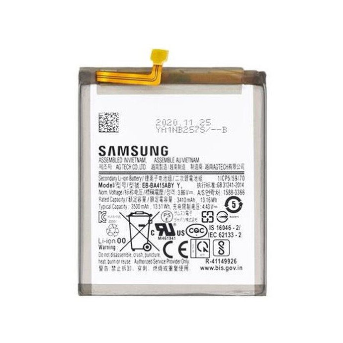 EB-BA415ABY Samsung A41 Battery Li-Ion 3500mAh SM-A415F Bulk EB-BA415ABY Samsung A41 Battery Li-Ion 3500mAh SM-A415F Bulk