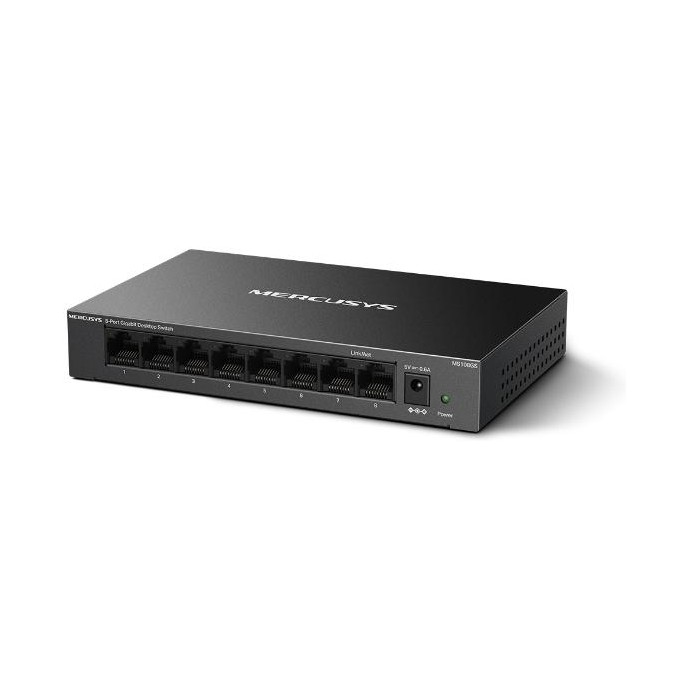 Switch 8-Porte Metallo 10/100/1000Mbps - Mercusys MS108GS Switch 8-Porte Metallo 10/100/1000Mbps - Mercusys MS108GS
