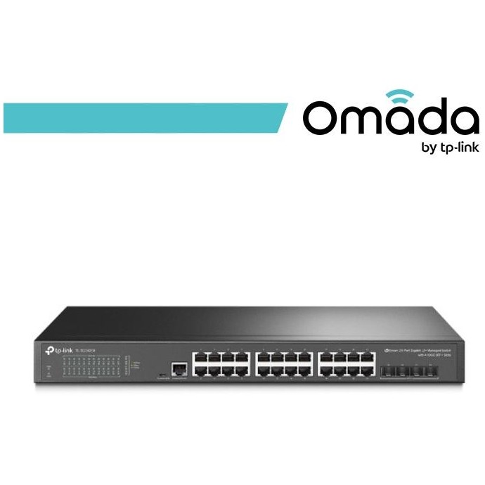 Omada Switch Managed L2+ 24 Porte Gigabit e 4 Slot SFP+ 10GE - SG3428X Omada Switch Managed L2+ 24 Porte Gigabit e 4 Slot SFP+ 10GE - SG3428X