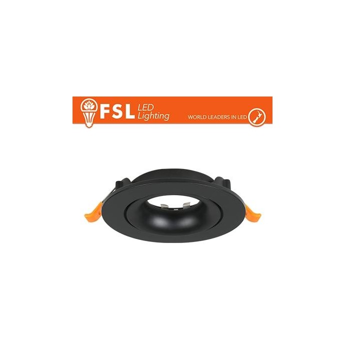 Ghiera orientabile TONDA - Alluminio verniciato a polvere, foro 90mm NERA Ghiera orientabile TONDA - Alluminio verniciato a polvere, foro 90mm NERA