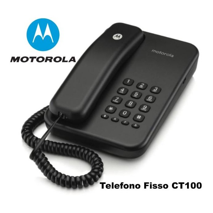 TELEFONO FISSO CT100 MOTOROLA NERO