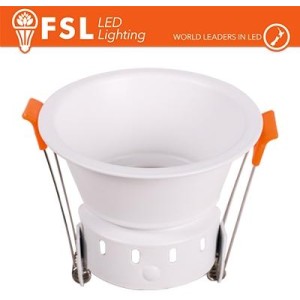 Ghiera fissa TONDA - Alluminio verniciato a polvere, foro 75mm BIANCA