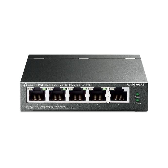 Switch 5 port Gigabit con 4-Port PoE+ TP-Link TL-SG105PE Switch 5 port Gigabit con 4-Port PoE+ TP-Link TL-SG105PE